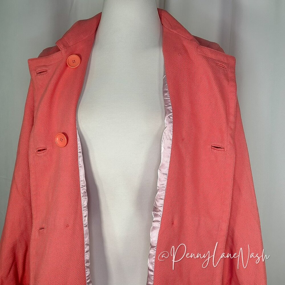 Banana Republic Double Breasted Peacoat Salmon Pink - Picture 11 of 11